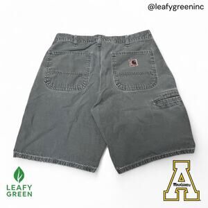 VTG 2000s Carhartt B203 HTG MOS Green Carpenter Jorts Shorts us sz 32x9